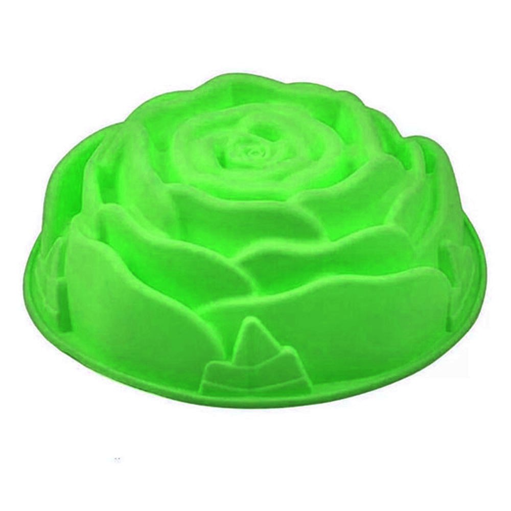 Forma de Silicone Rosa Flor Bolo Antiaderente Assadeira Sobremesa Tortas Doce Cozinha Kit 3 Uni