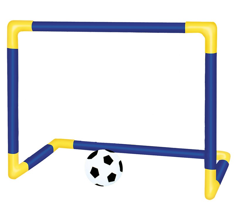 Kit Golzinho Mini Trave Infantil Bola de Futebol e Rede (DMT5076)