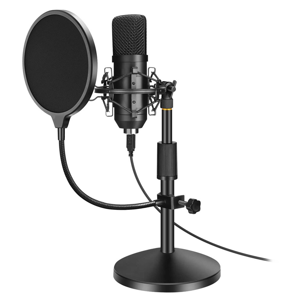 Microfone Condensador Profissional Unidirecional Estudio Gravaçao Audio Home Studio Youtuber Radio Musica