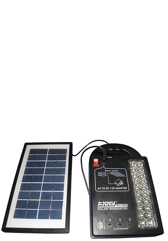 Kit Painel Solar com Carregador para Celular e Luminaria 3w com Gerador Portatil e 3 Lampadas