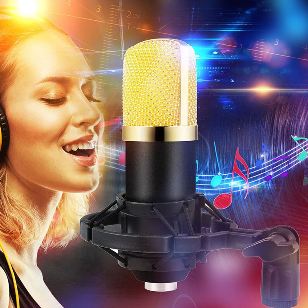 Microfone Condensador Unidirecional Profissional  Youtuber Estudio Gravaçao Audio Home Studio Live Musica Podcast