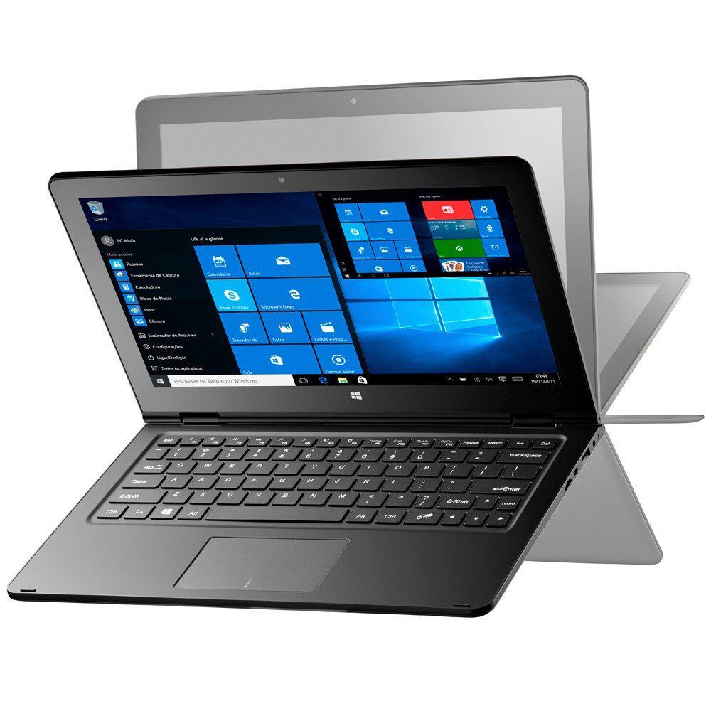 Notebook Tablet 2 em 1 Intel Quad Core 2gb Ram Touchscreen Win 10 Wifi (NB258)