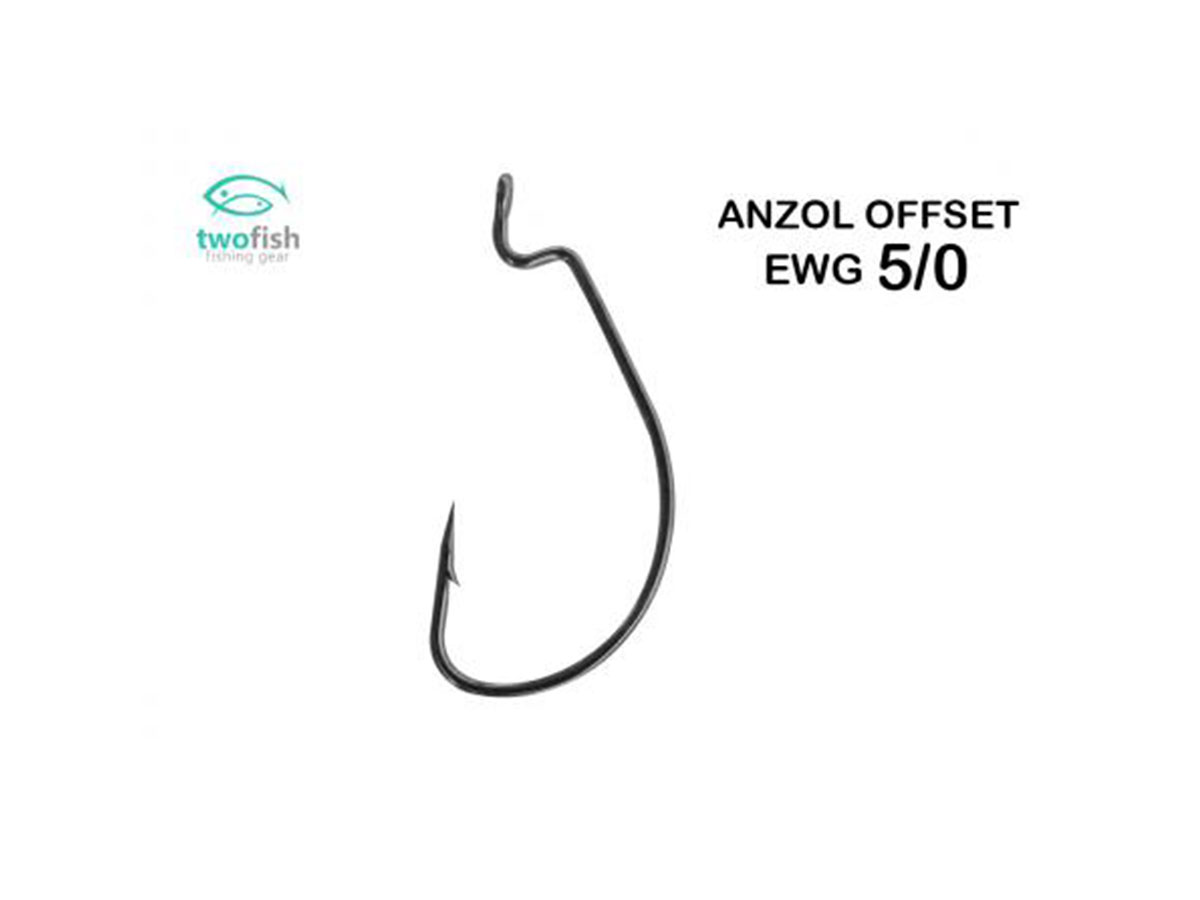 Anzol Offset EWG 5/0 Twofish Pacote c/ 3 unidades - Comprando & Pescando