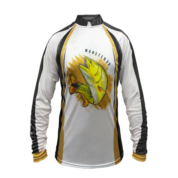 Camisa New Fish 06 Monster 3X Dourado - Nova Coleção - Comprando & Pescando