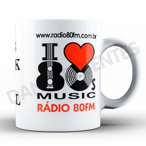 Caneca Rádio 80FM It's Rock'n Roll