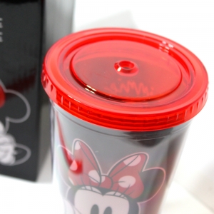 Copo com Canudo Minnie Mouse Disney 450ml