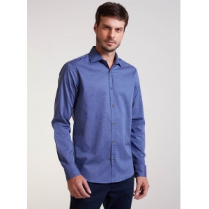 Camisa ML FORUM Slim Fit - Azul Marinho