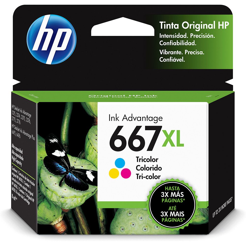 Cartucho HP 667XL colorido 8ML - UN3YM80AL