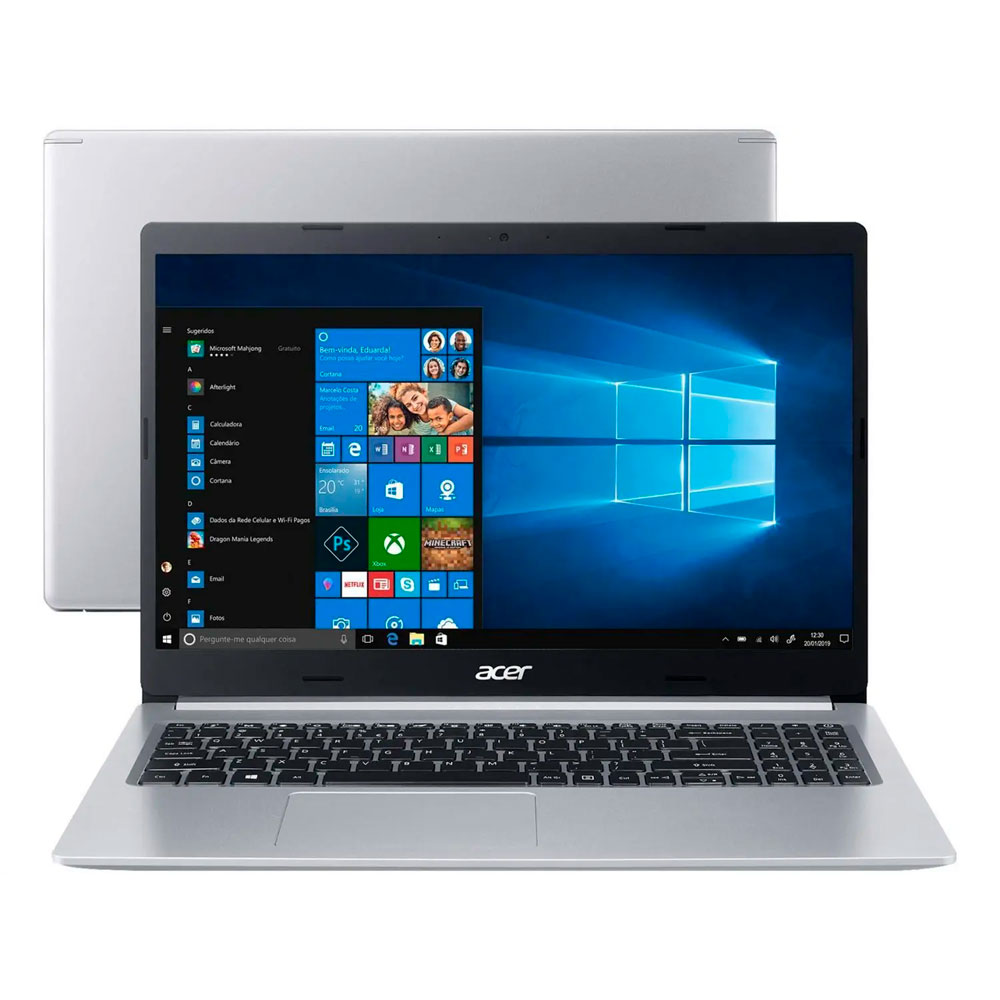 Notebook Acer A515-54G-59KV Intel Core i5-1021OU 1.60GHz - 4.20GHz, 8GB DDR4, SSD 256GB NVMe PCI-e, Tela 15,6