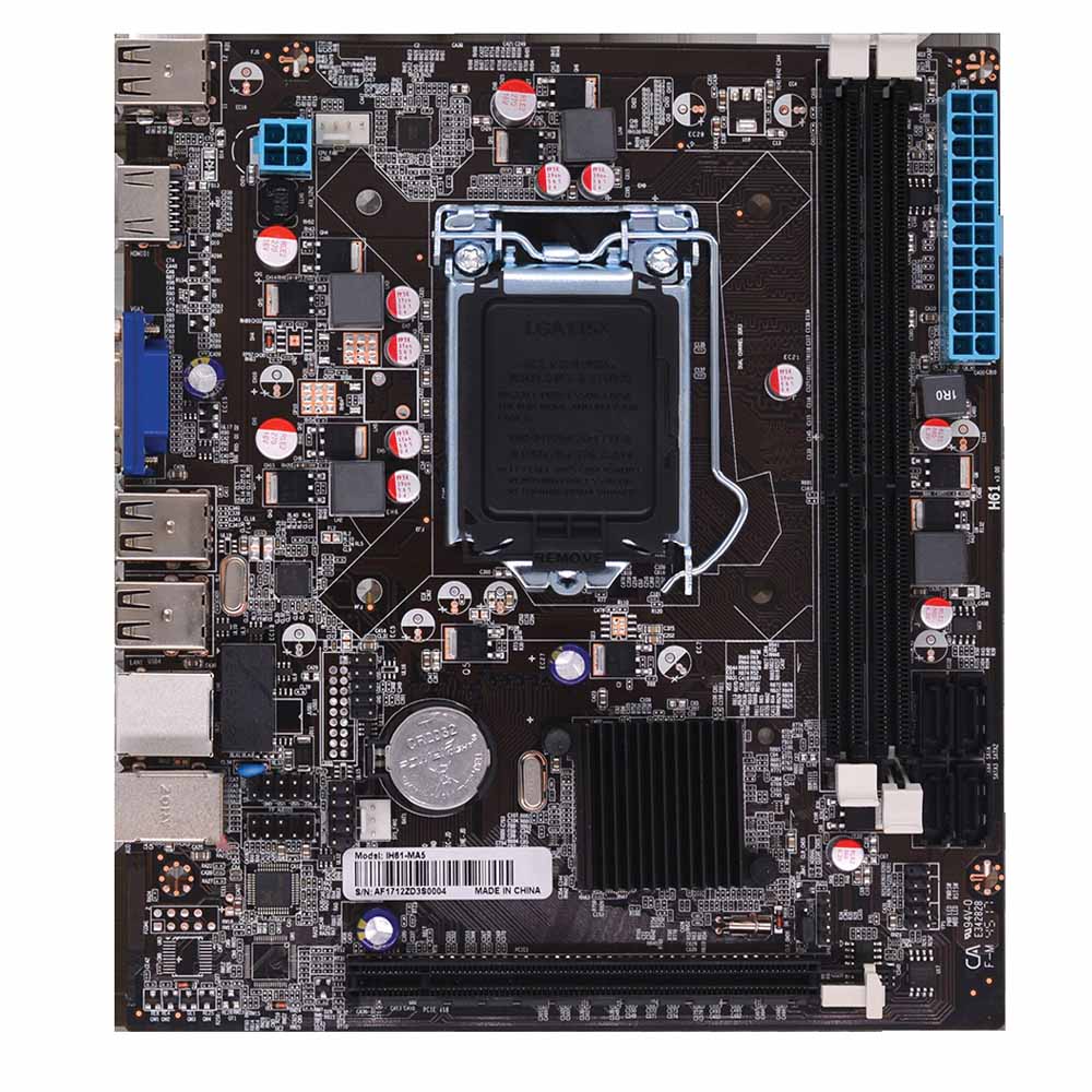 Placa Mãe AFOX IH61-MA5 Chipset H61, Processador Intel LGA 1155, mATX, 2 Slots De Memória DDR3