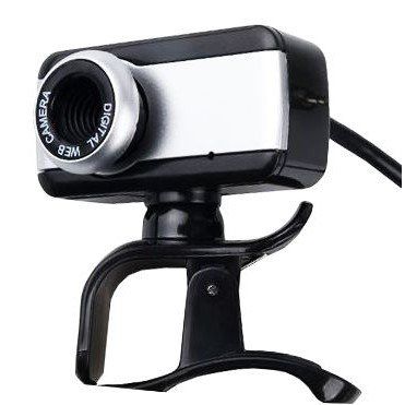 Webcam BPC V4 V4 1.5M Com Microfone Preto e Prata