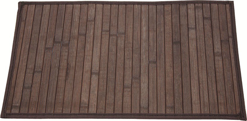 Lugar americano marrom de bambu e tecido - Mimo Style (Cód.3309)