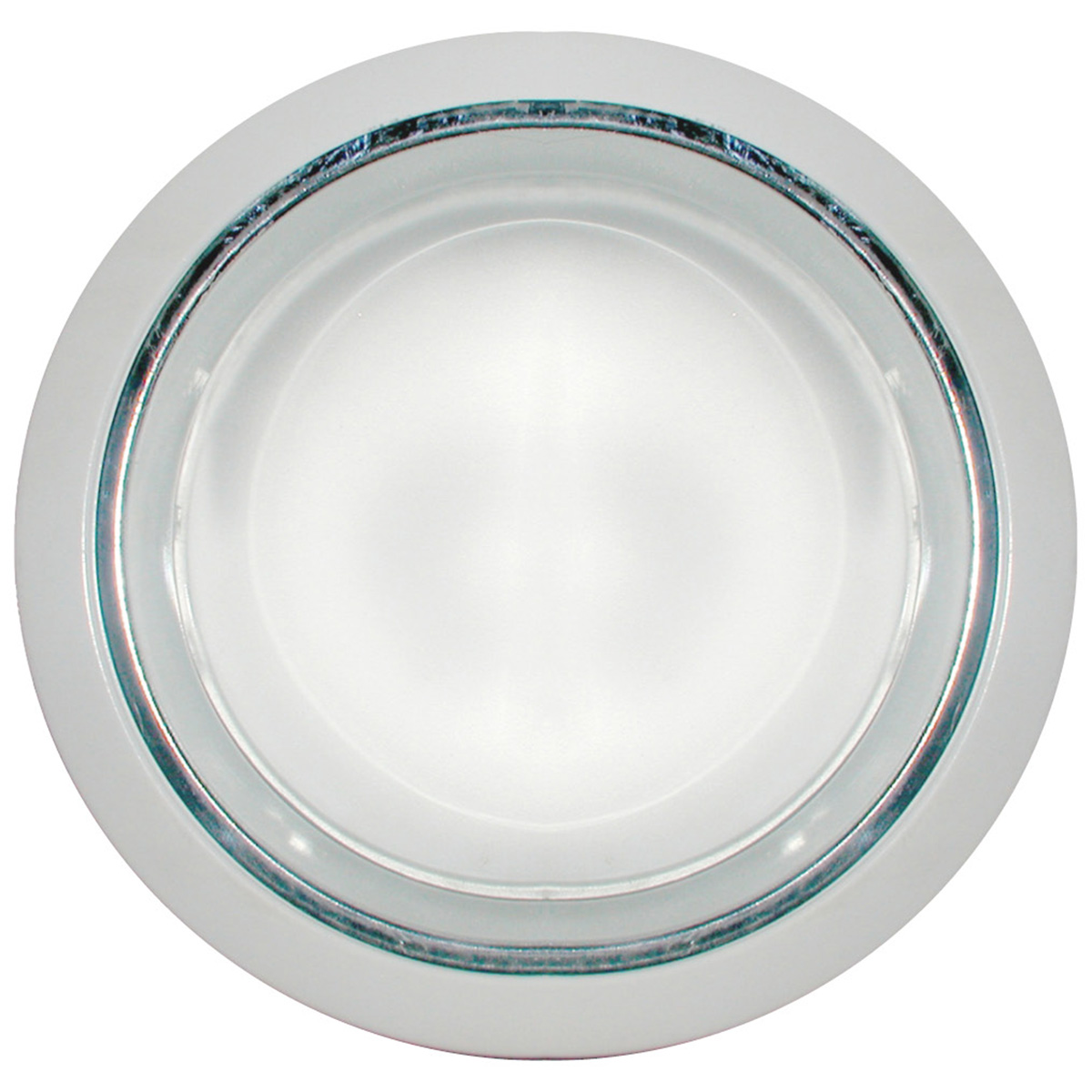 Refletor De Embutir 19cm Com Vidro Fosco E-27 2 Lamp. Max 60w Branco
