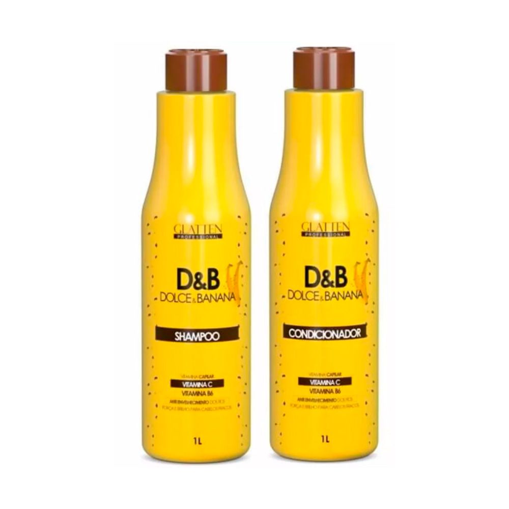 Kit Shampoo + Condicionador Dolce & Banana Glatten 1L