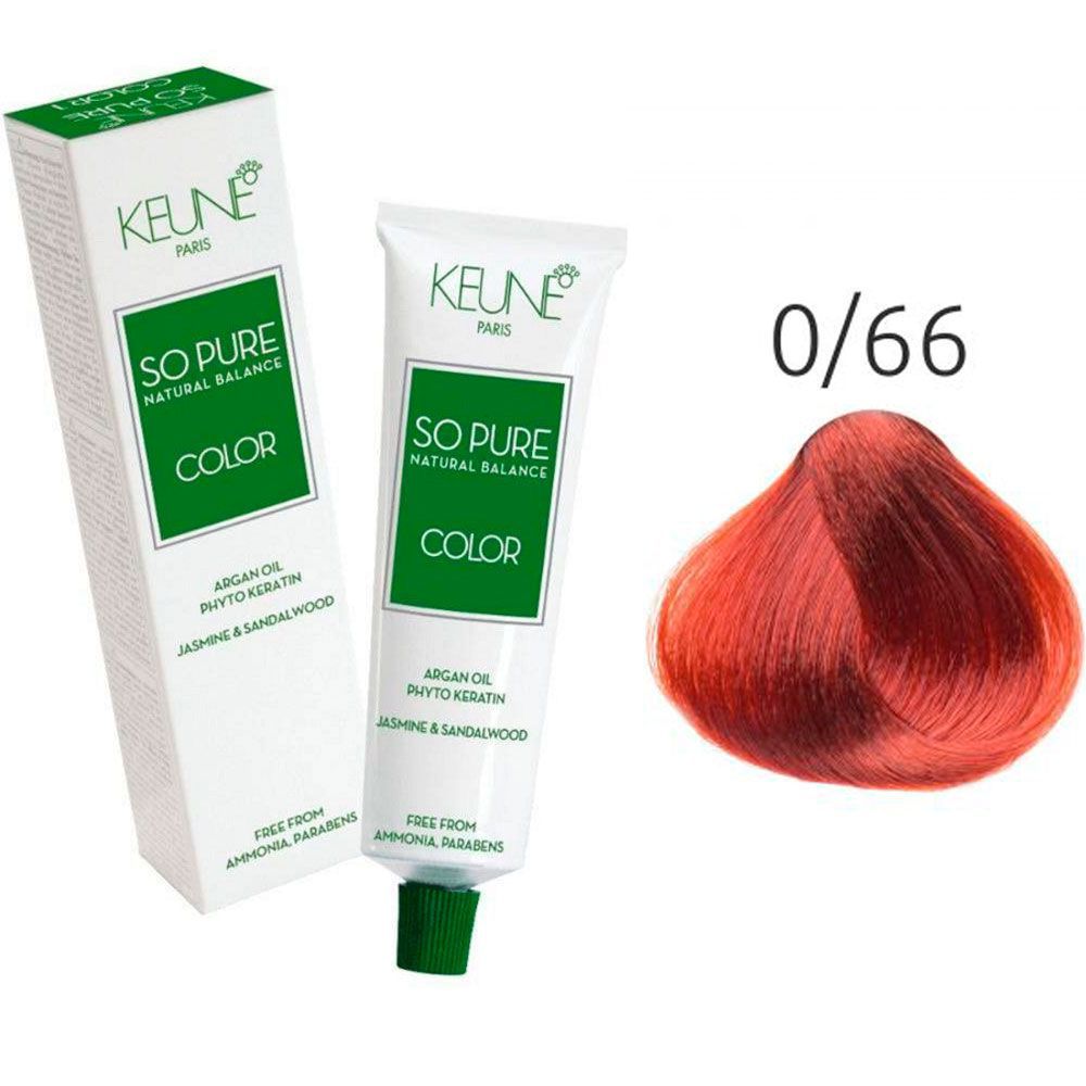 Tinta Keune So Pure 60ml - Cor 0/66 - Vermelho