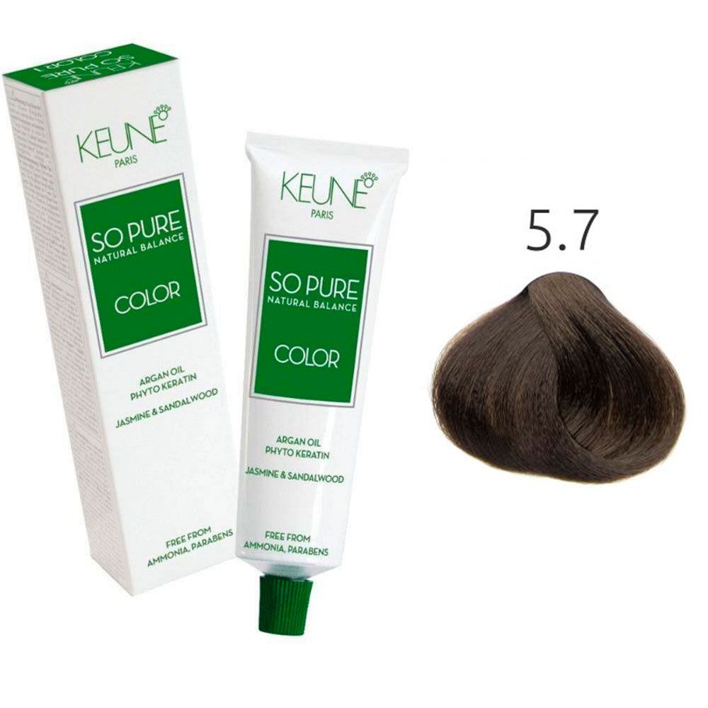 Tinta Keune So Pure 60ml - Cor 5.7 - Castanho Claro Violeta