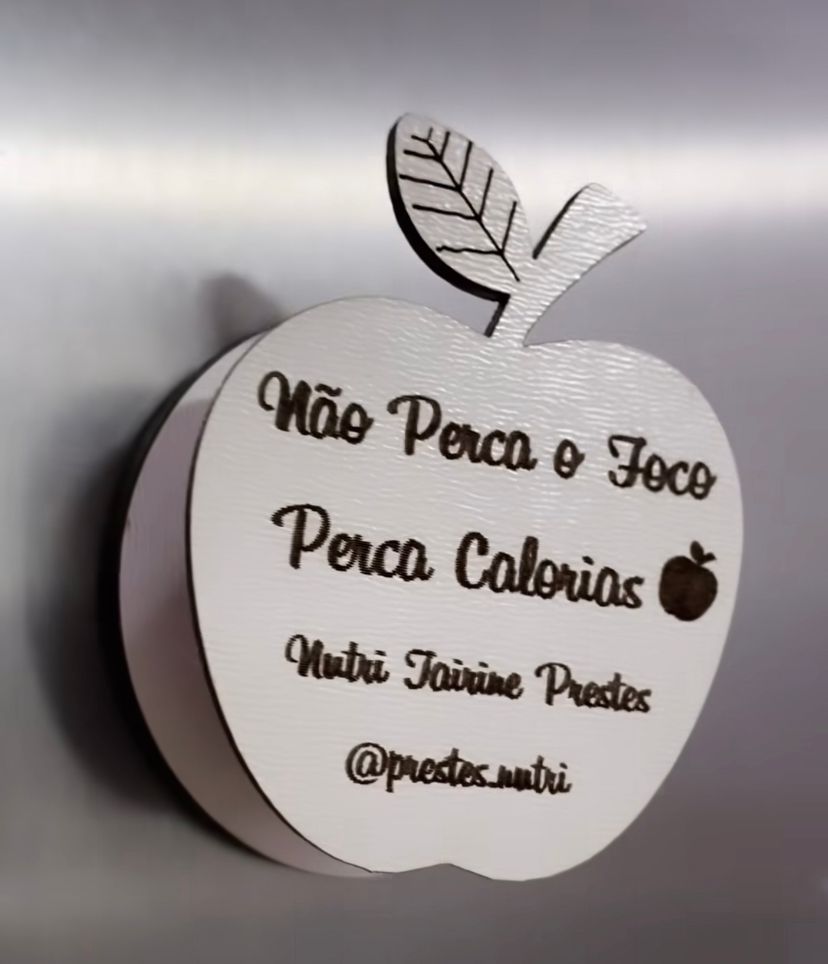 Ímã de geladeira maçã com pregador de recados - personalizado  - Rosa Baby