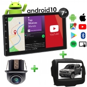 Central Multimídia Jeep Renegade Muzik Android com Câmera de Ré 7 Polegadas 2 Din Moldura Atacado Poliparts