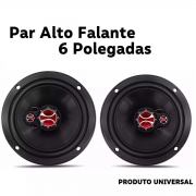 Alto Falante Foxer Triaxial Porta 6 Polegadas Som Automotivo 100 Watts Rms 4 Ohms Plug and Play Universal Poliparts