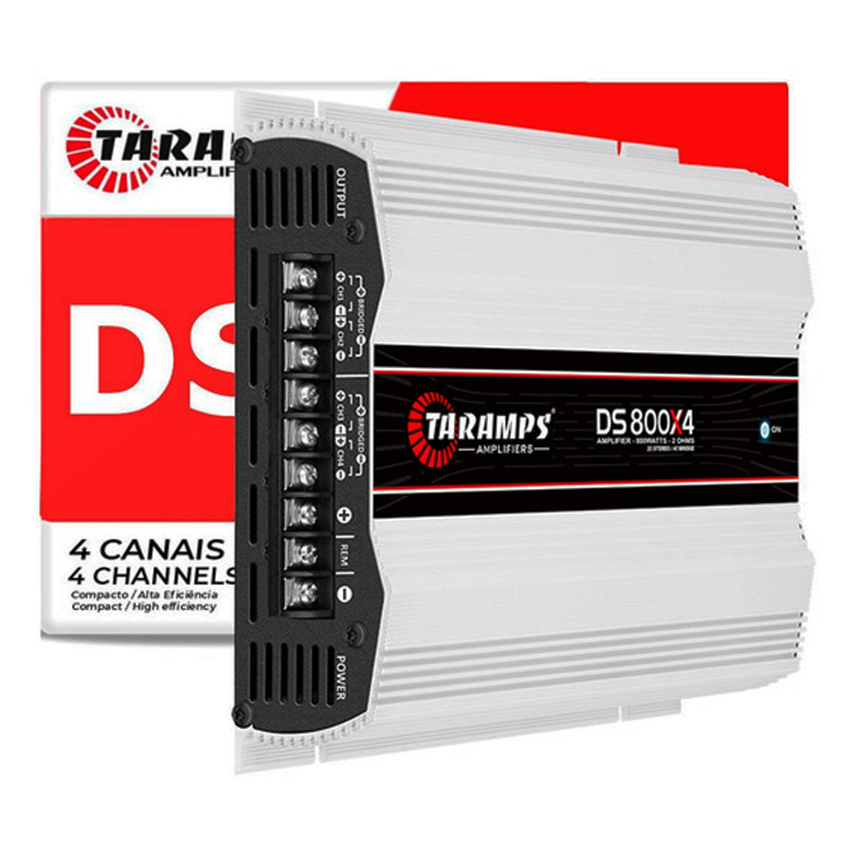 Amplificador Taramps DS-800x4 Som Automotivo 800 Watts Rms 2 Ohms Poliparts
