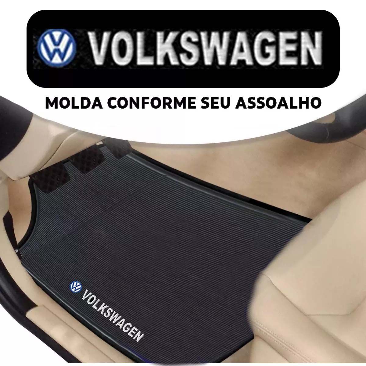 Tapete Borracha Volkswagen Gol Saveiro Golf Parati Todos Volkswagen Poliparts