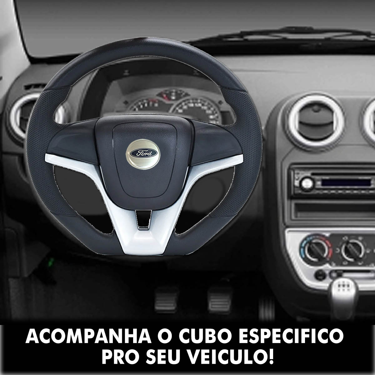 Volante Ford Camaro Esportivo Cubo Fiesta Ka Ecosport Escort Hobby Zetec F100 F1000 F75 F250 Poliparts