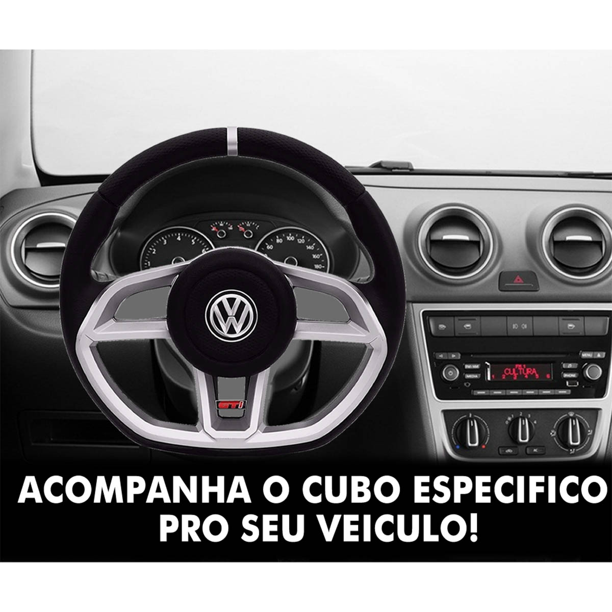 Volante Volkswagen Gti Esportivo Cubo Gol Quadrado G2 G3 G4 G5 G6 1994 a 2013 Poliparts