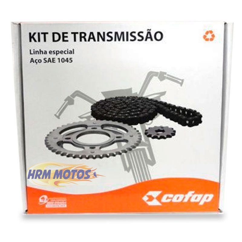 Kit Transmissão Corrente/Coroa e Pinhão Biz 125 / EX Cofap