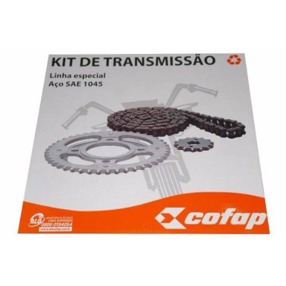 Kit Transmissão Corrente/Coroa e Pinhão Biz 125 / EX Cofap