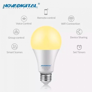 LAMPADA INTELIGENTE SMART 12W + 3W RGB NOVADIGITAL