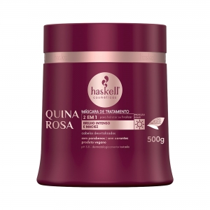 Kit Haskell Quina Rosa Shampoo+cond+Mascara 500ml - Foto 3