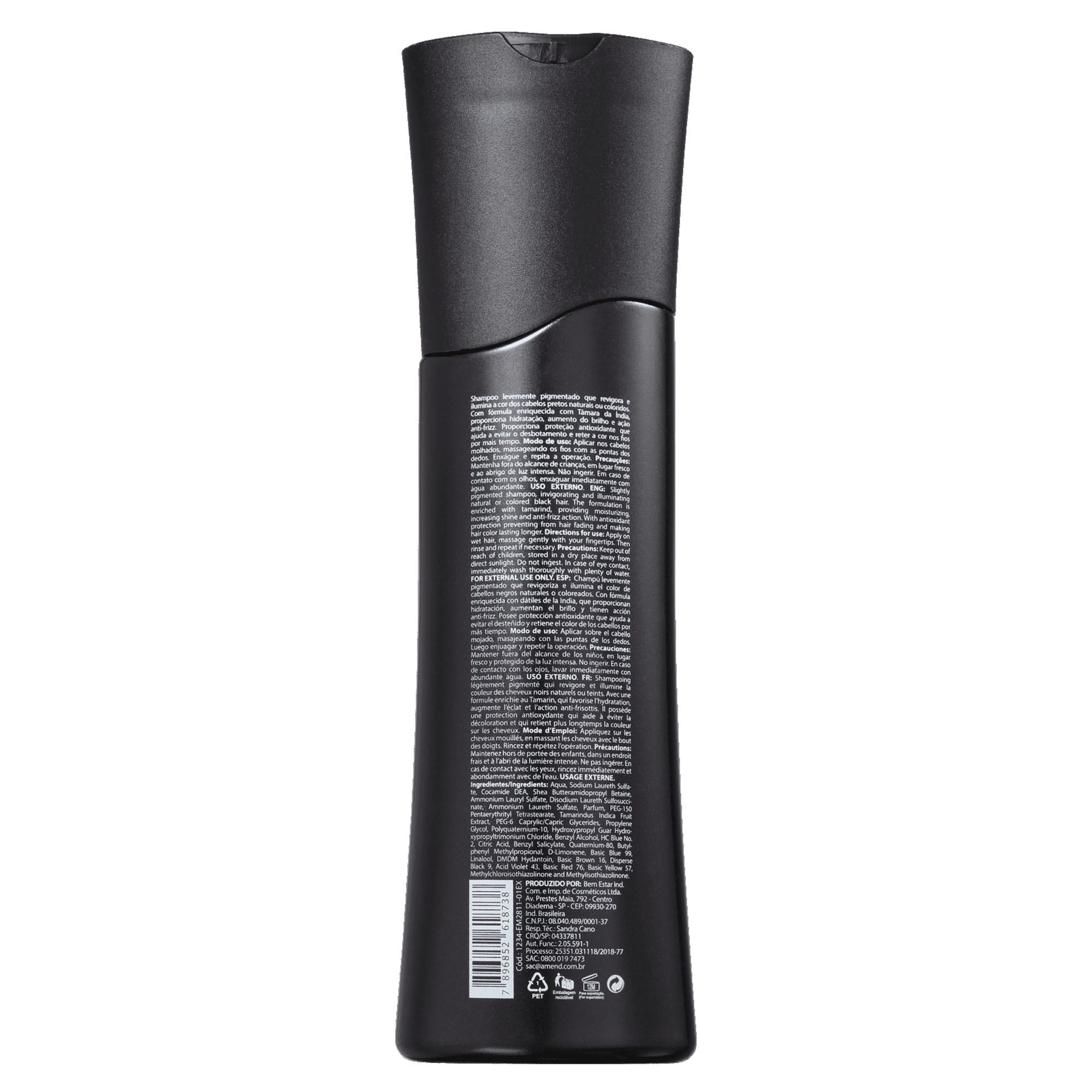 Kit Amend Black Illuminated Shampoo  250ml + Condicionador 250ml - Foto 2