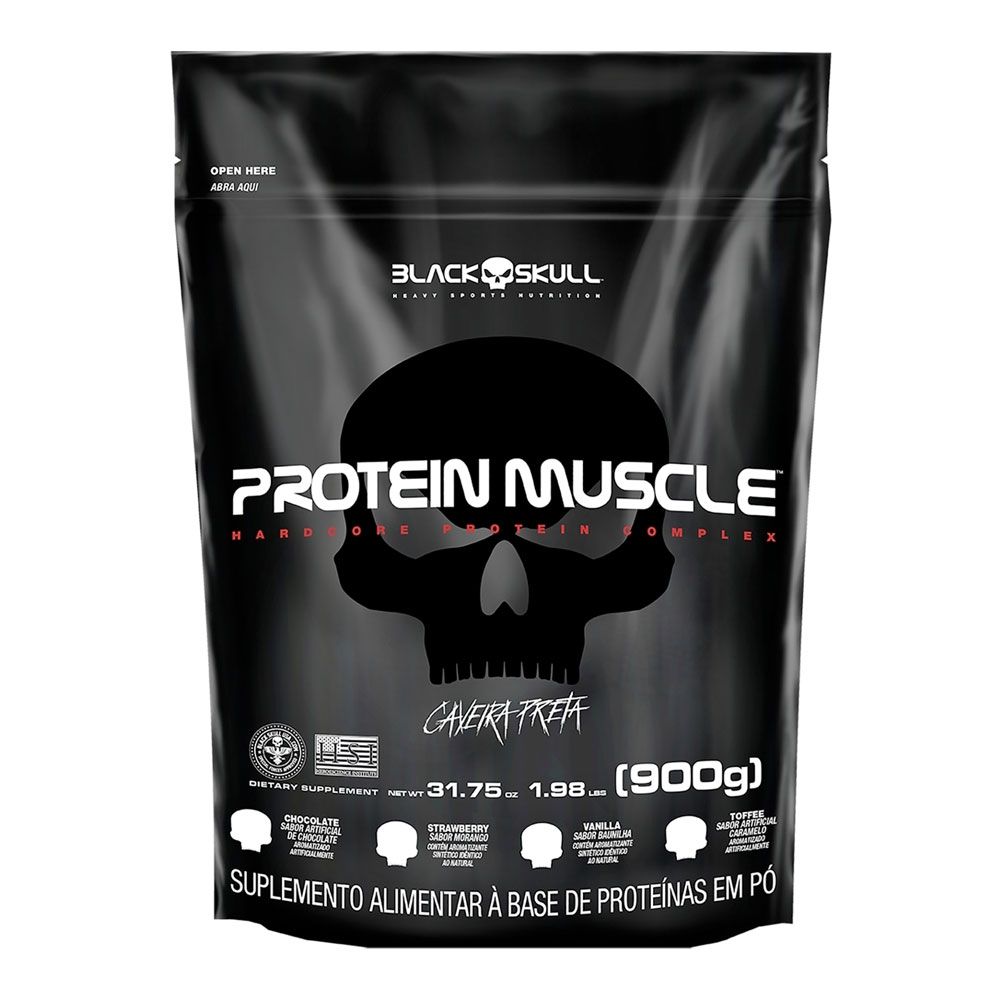 Protein Muscle Refil 900g - Black SKull