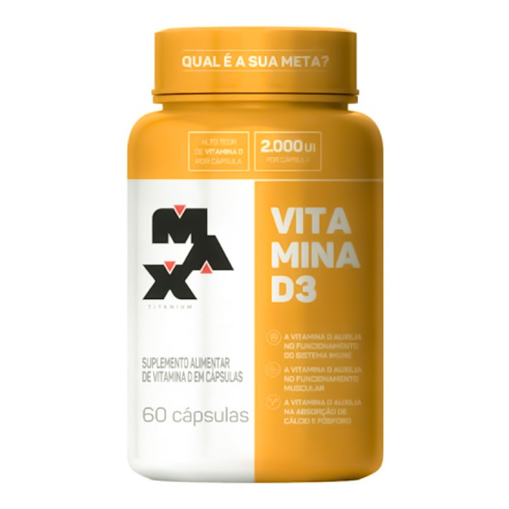 Vitamina D3 Max Titanium 2000ui (60 Cápsulas)