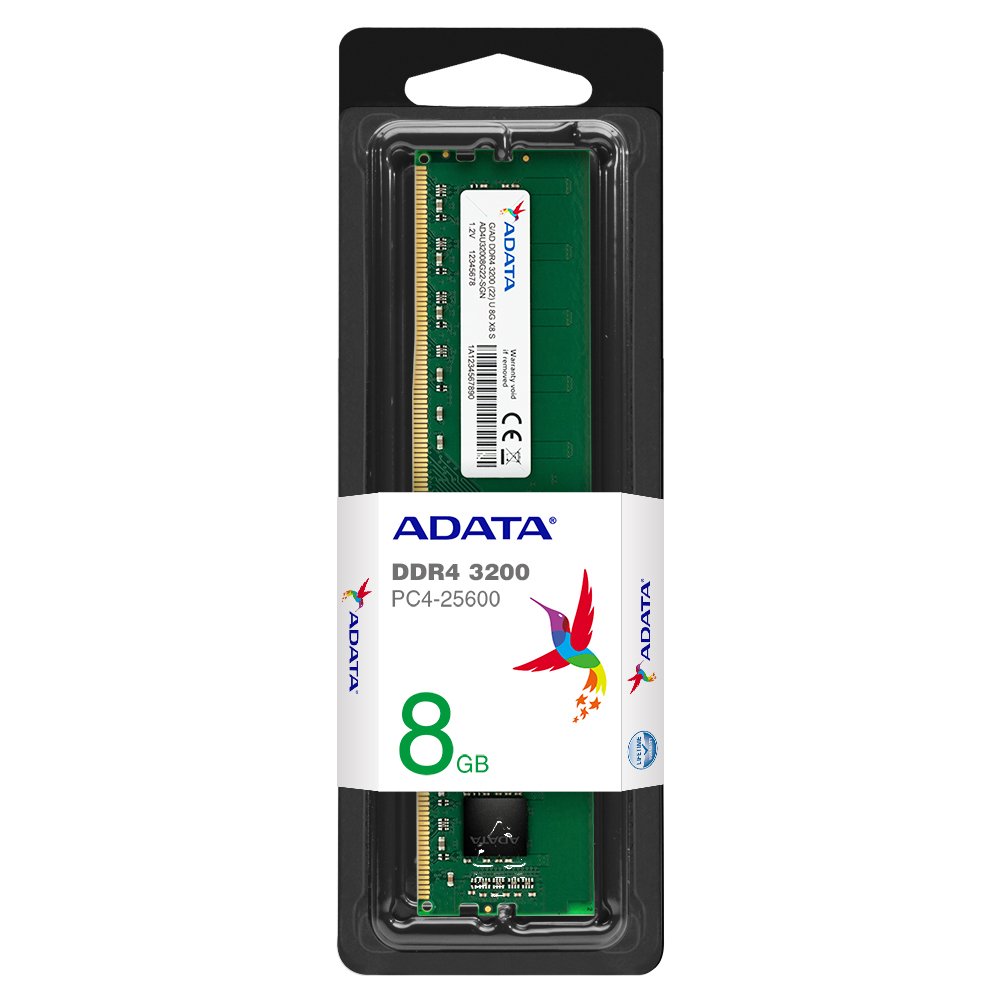 Memória Ram Adata 8GB 3200Mhz 1.2v DDR4 - AD4U32008G22-SGN