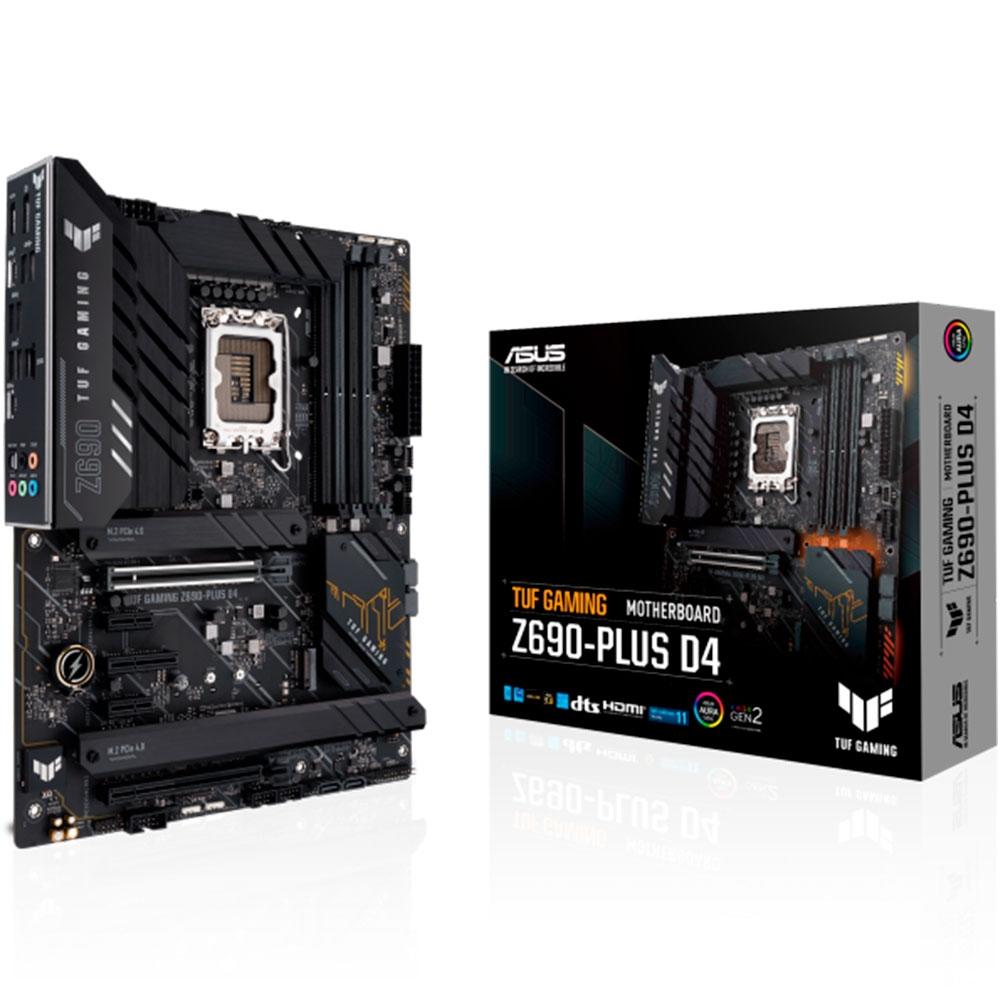 Placa Mãe Asus P/ Intel LGA 1700 DDR4 Z690 Tuf Gaming - Z690-Plus D4
