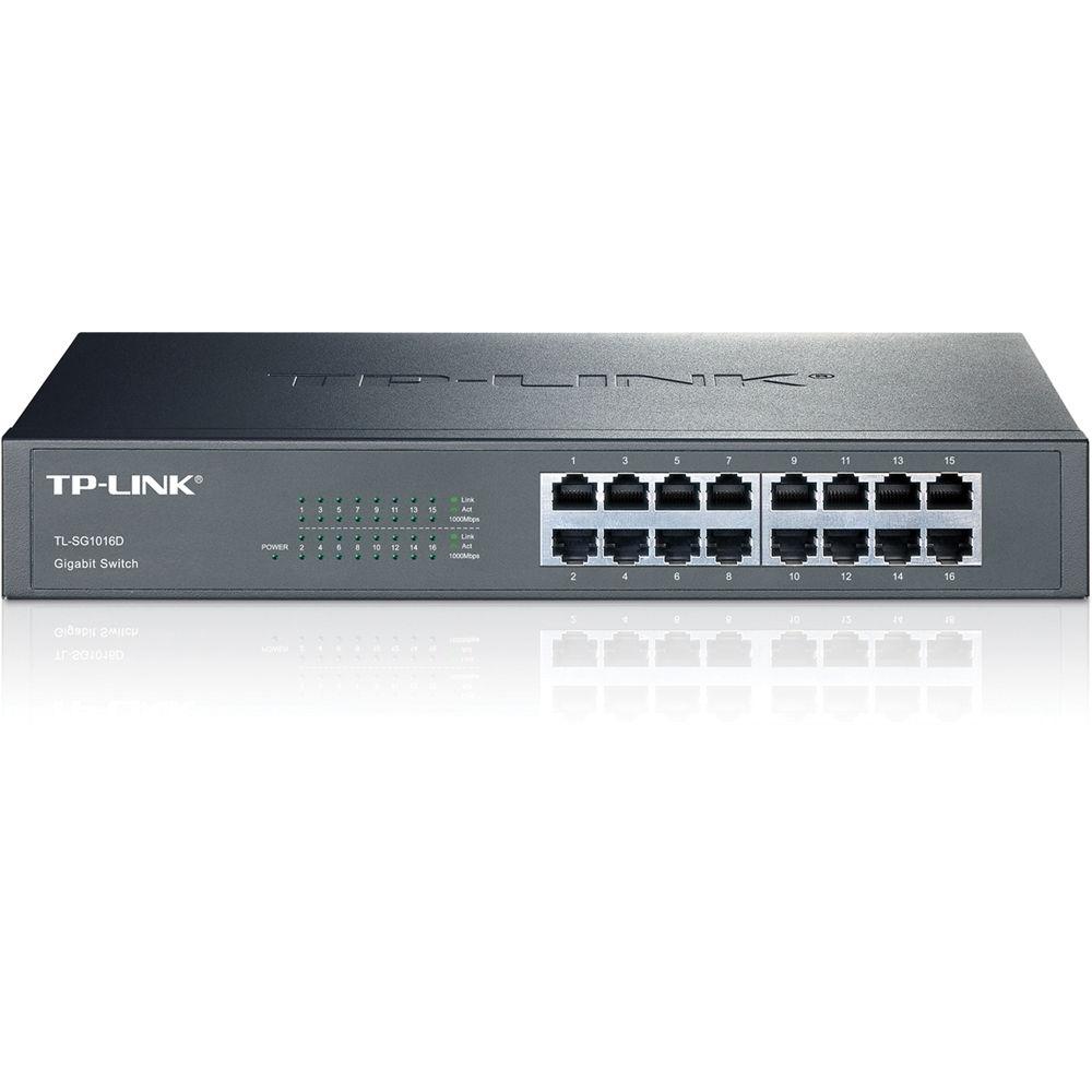 Switch TP-Link 16 Portas Gigabit 10/100/1000 Mbps - TL-SG1016D