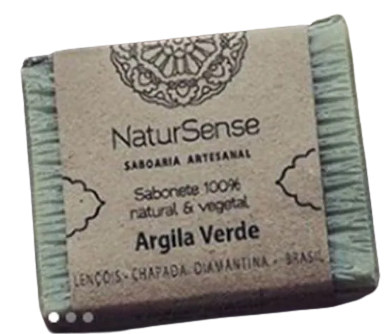 Sabonete Argila Verde - 100% Natural & Vegetal - Chapada Diamantina