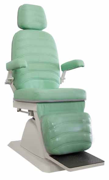 Cadeira para Exame Oftalmológico Mod. EL-04B reclina toda tipo maca COM RODA - Xenônio
