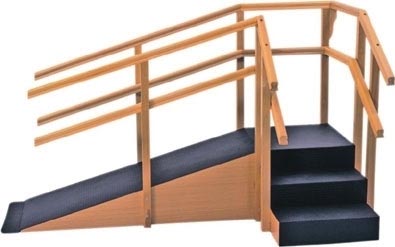 Escada de Canto com Rampa e Corrimão Duplo - Mod.1015 - Carci