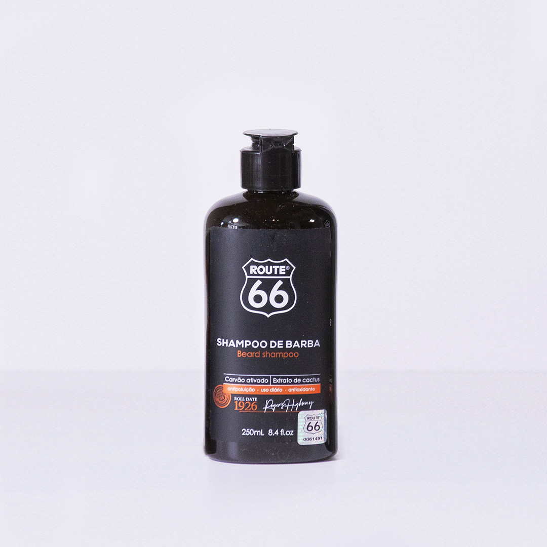 Shampoo de Barba - Carvão Ativado - Route 66 | Viking - 250ml - Viking