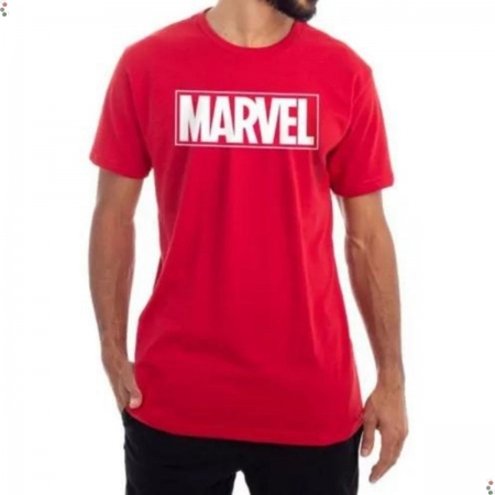 Camiseta Clube Comix Marvel Logo 100% Algodão