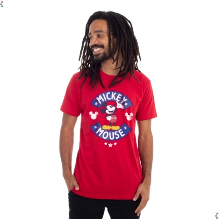 Camiseta Clube Comix Mickey Clássico Vermelho - 100% Algodão