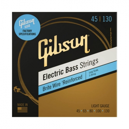 Gibson Cordas para Baixo 045.130 Brite Wire 5 String Long Scale  SBG5 LSL