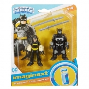 Imaginext DC Super Amigos Bonecos - Black Bat e Batman Ninja