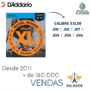 Kit 4 Encordoamentos D'addario Para Guitarra Exl110 B 0.10