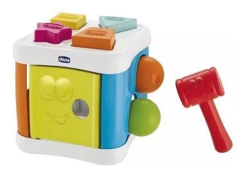 Brinquedo De Atividades Cubo Bate-bate 2 Em 1 Chicco (10m+)