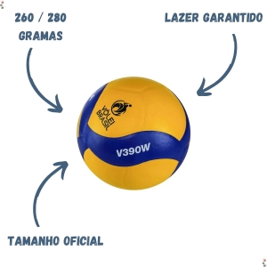 Bola De Voleibol V390w Amarelo/azul Novo Modelo 3.1