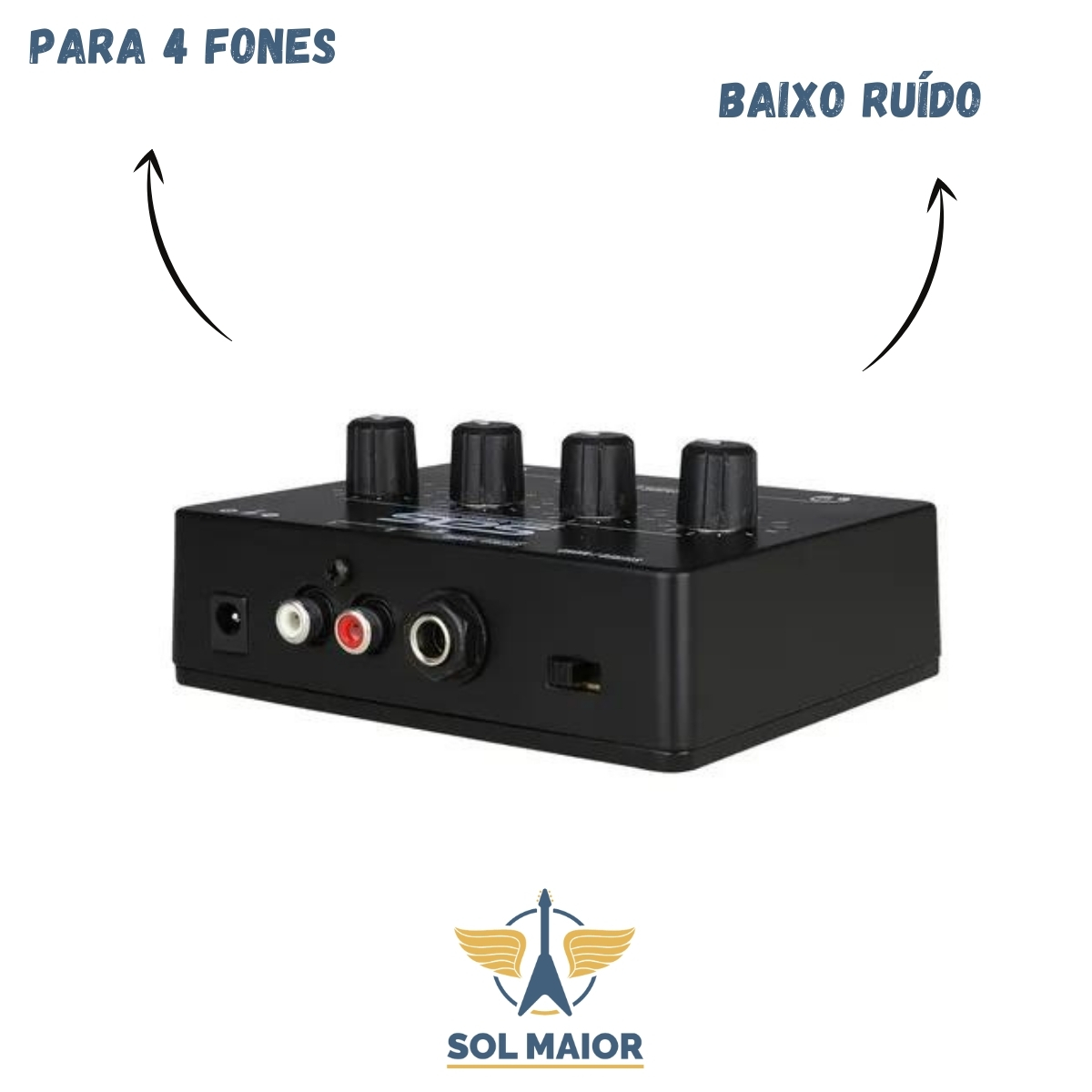 Amplificador Para 4 Fones De Ouvido Af4 Preto - Santo Angelo - Grupo Solmaior