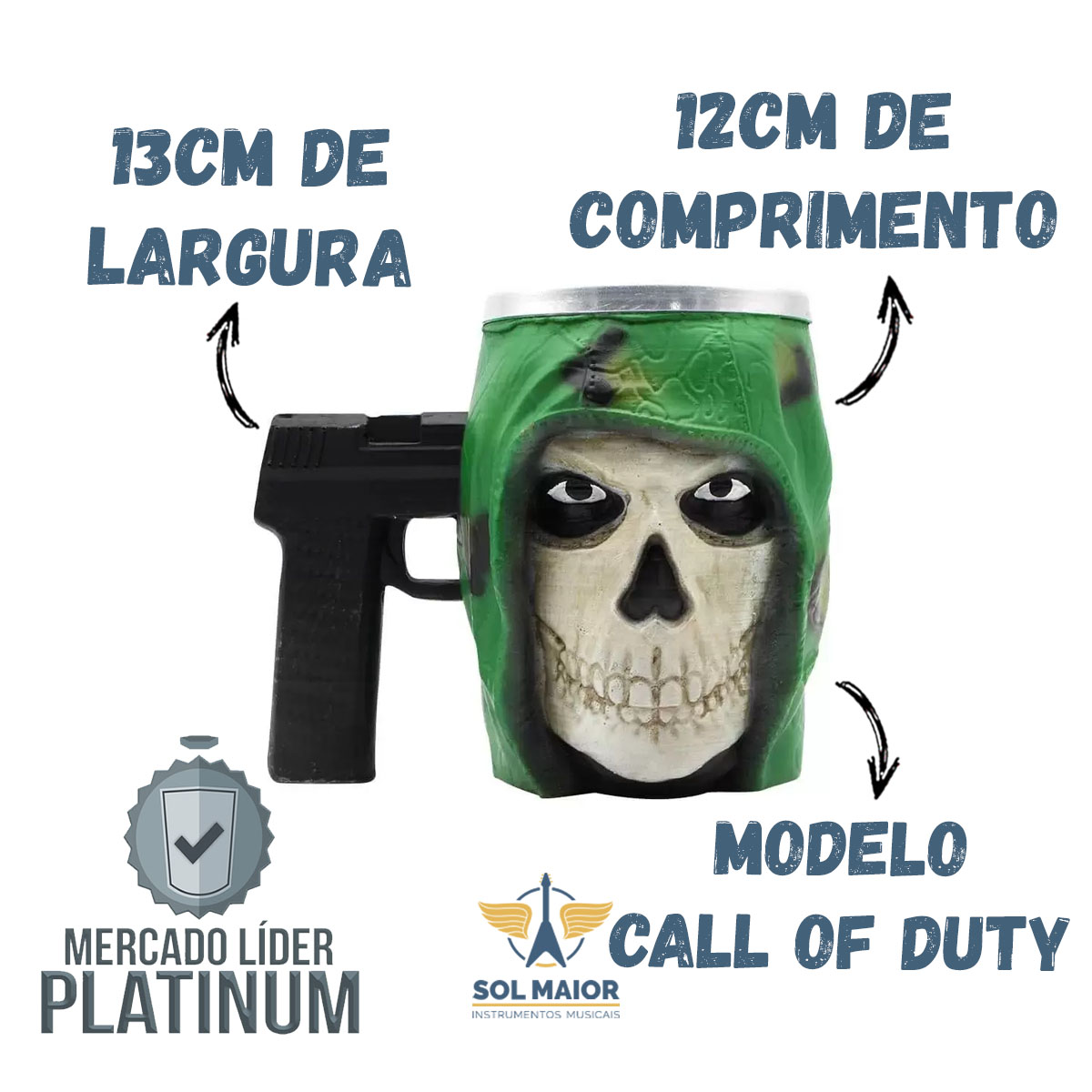 Caneca Formato 3d 250ml Call of Duty Zona Criativa - Grupo Solmaior
